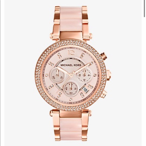 Michael Kors Parker Rose Gold-Tone Blush Watch - Picture 6 of 6